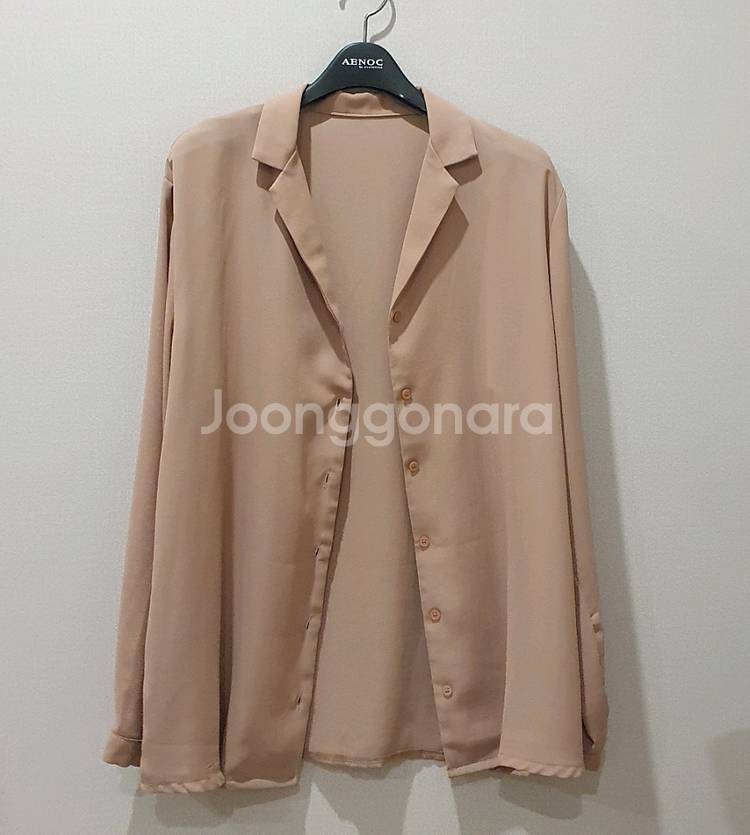 얇은 쉬폰 여름 블라우스 / 모카베이지 셔츠--1