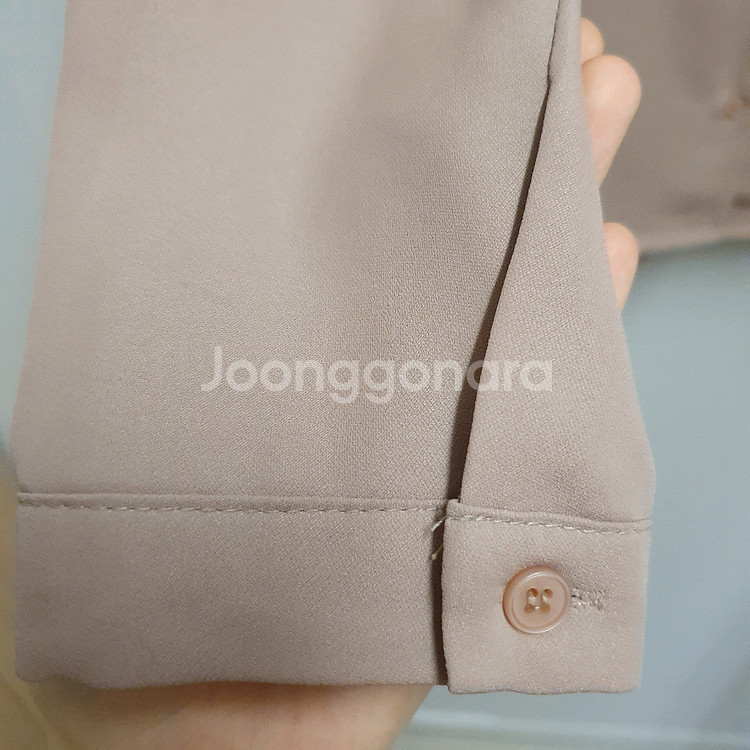 얇은 쉬폰 여름 블라우스 / 모카베이지 셔츠--6