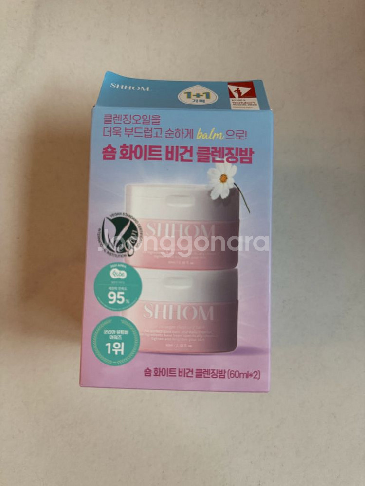 SHHOM 솜 화이트 비건 클렌징밤 60mlx 2 새거--0