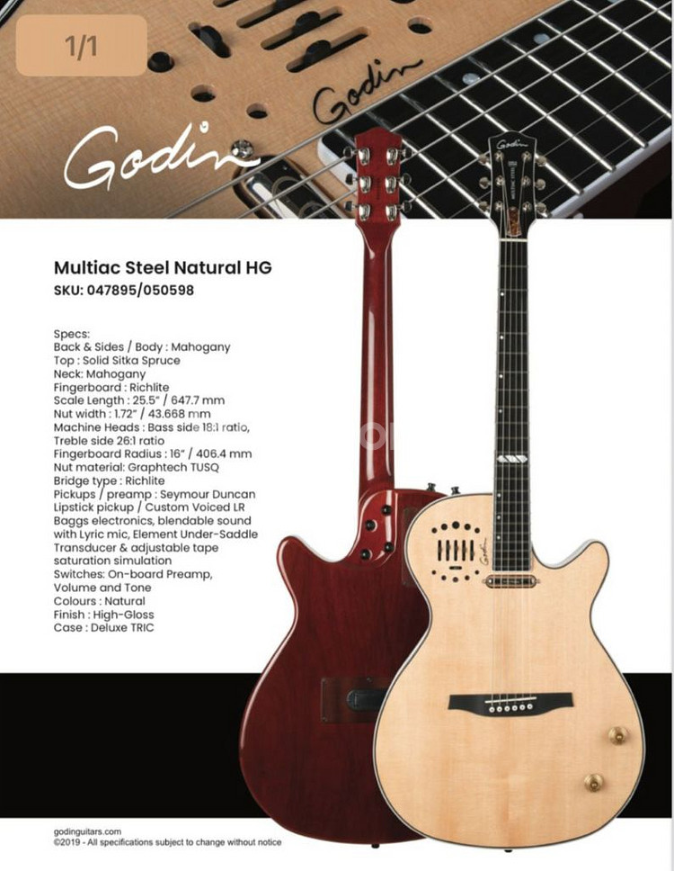 고 멀티악 Multiac Steel Natural HG--4
