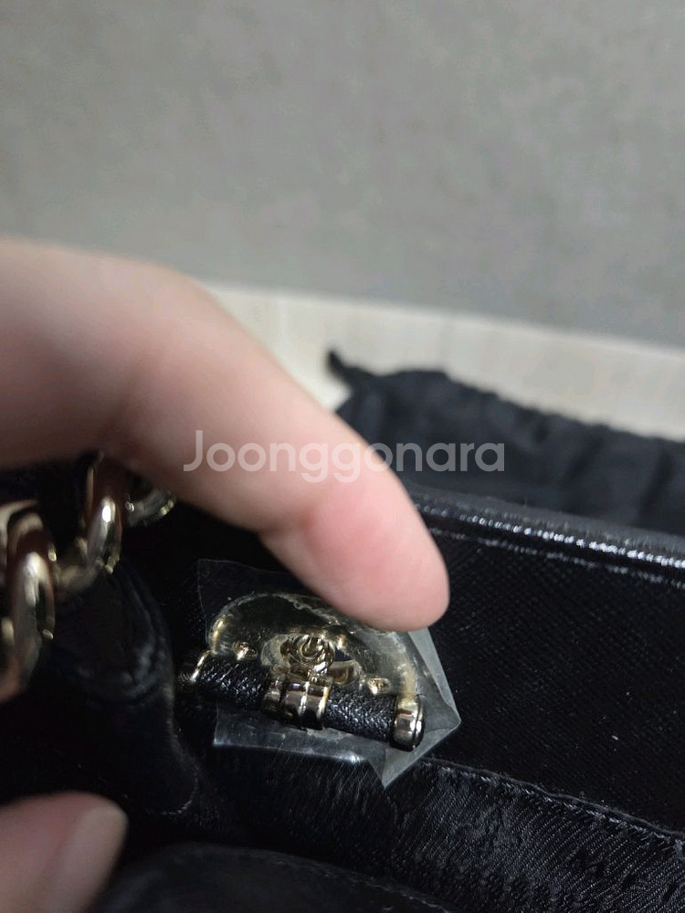 메트로시티 블랙 체인 숄더백--8