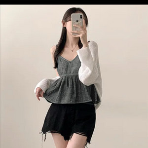 여름 데님 뷔스티에 나시