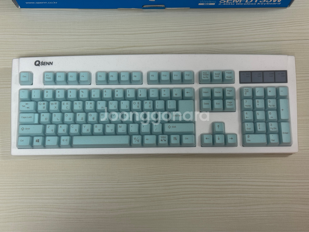 큐센 DT35W 민트 색상 무선 멤브레인 키보드--2