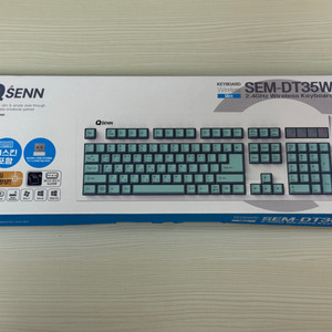 큐센 DT35W 민트 색상 무선 멤브레인 키보드