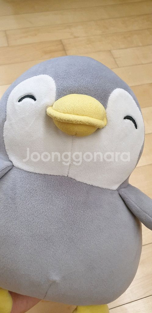 단종 인형 펭귄 회색 새것--0
