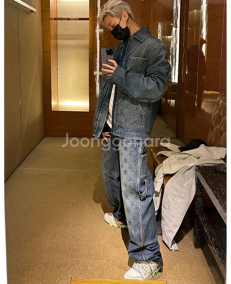 루이비통 워크웨어 데님 팬츠--3