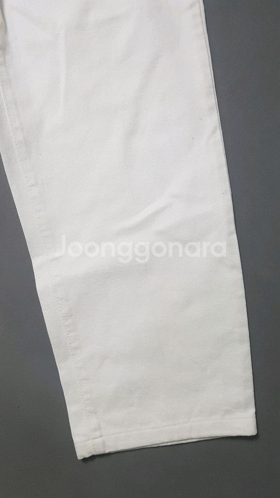 [30] 베르사체 진스 꾸뛰르 와이드 화이트진 청바지--4