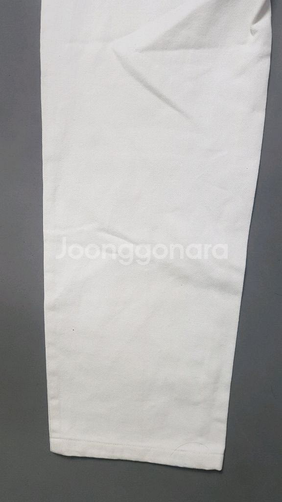 [30] 베르사체 진스 꾸뛰르 와이드 화이트진 청바지--8