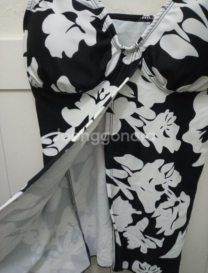 비치 수영복 2PCS 블랙 M--5