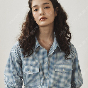 틸버 체크셔츠