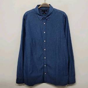 (L) 타미힐피거 청남방 인디고 데님셔츠 토미 캐주얼