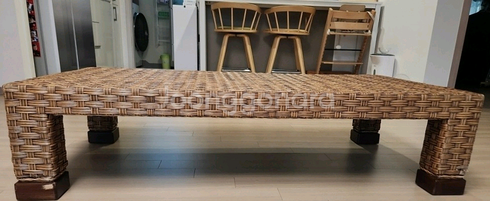 라탄 소파 테이블 130 x 70--3