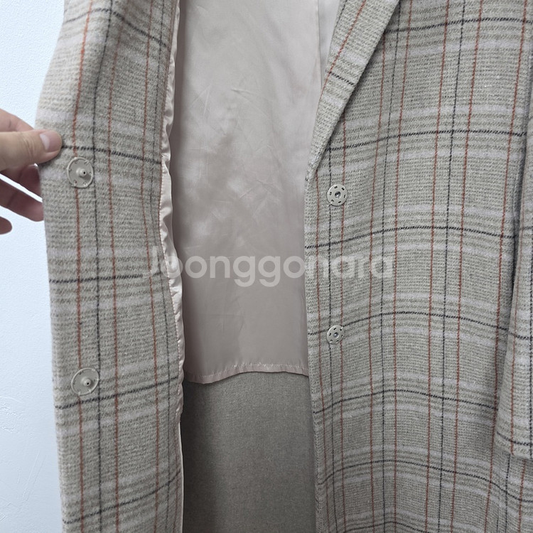 [플라스틱아일랜드] 여성 체크 코트 82-88-155--2