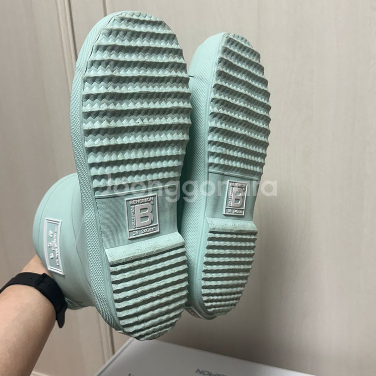 벤시몽 레인부츠 민트색상 240mm입니다.--4