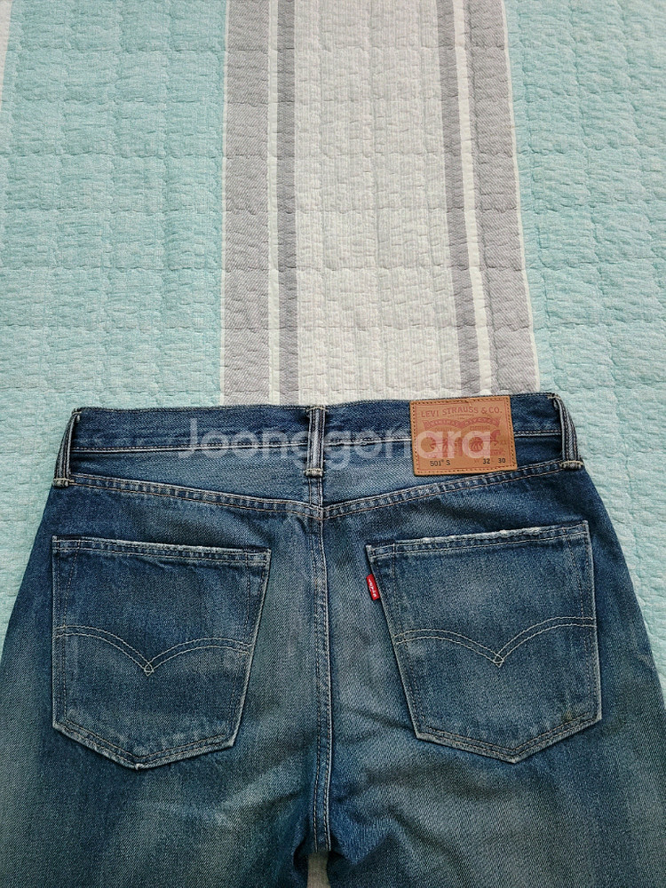 리바이스 501S 디스디테일 중청 스키니진 32--7