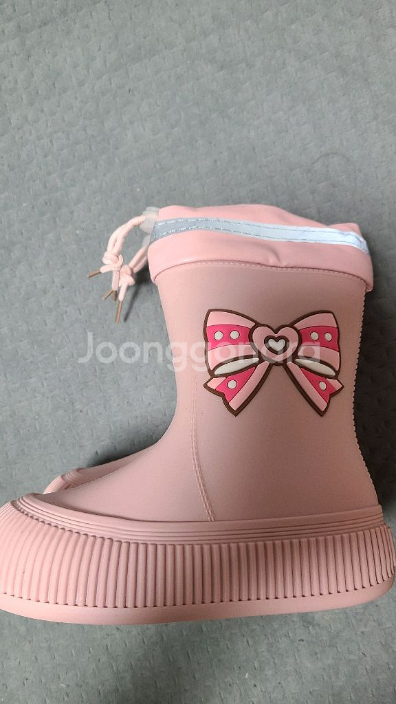 핑크색 리본 아동레인부츠210--0