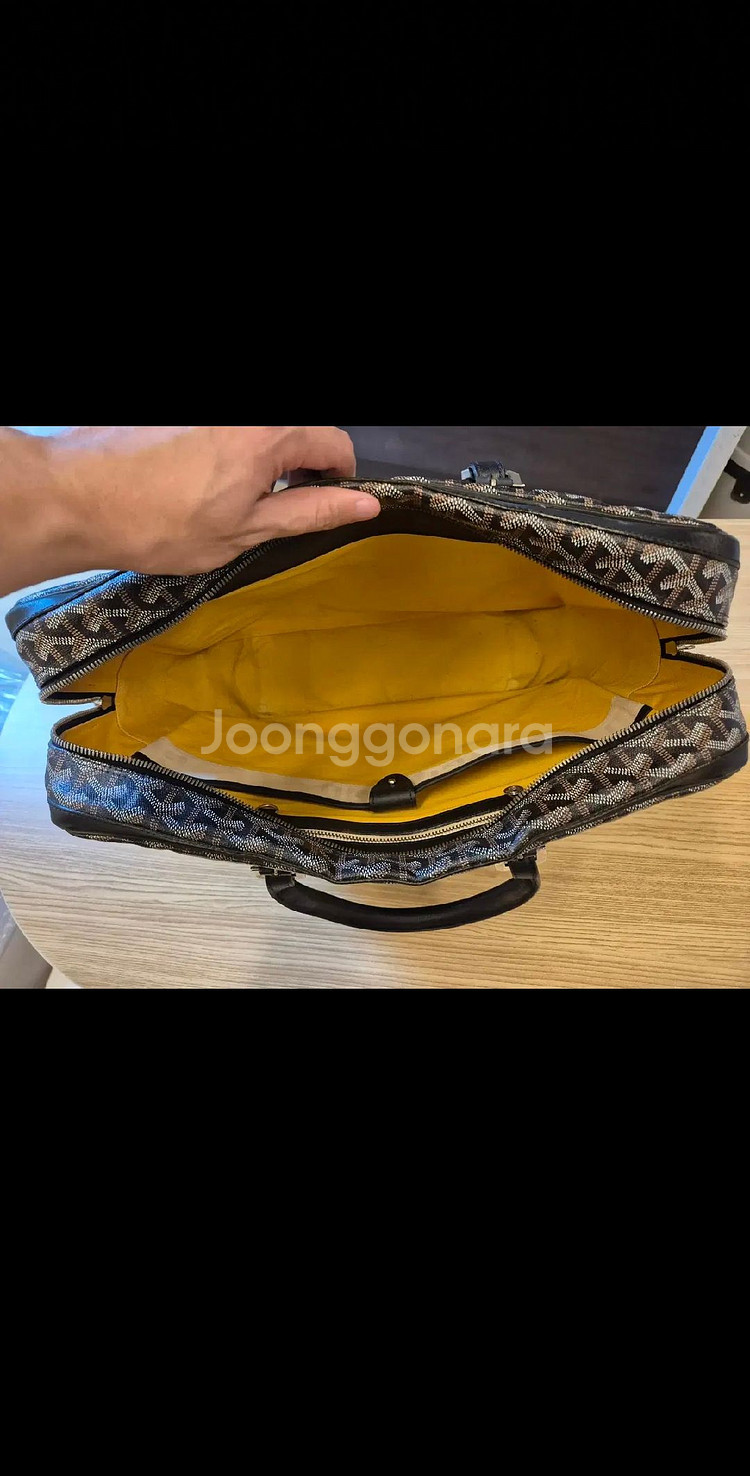고야드 서류가방 암바사드 PM 블랙도큐먼트 브리프케이스--2