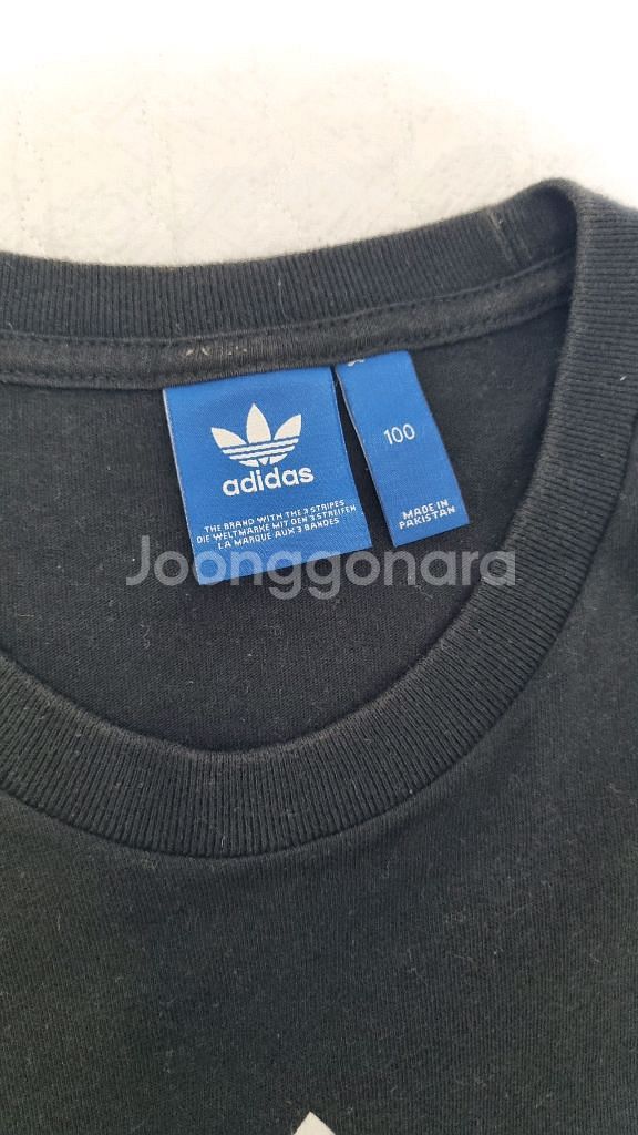 아디다스 오리지널 로고 티셔츠 블랙--2
