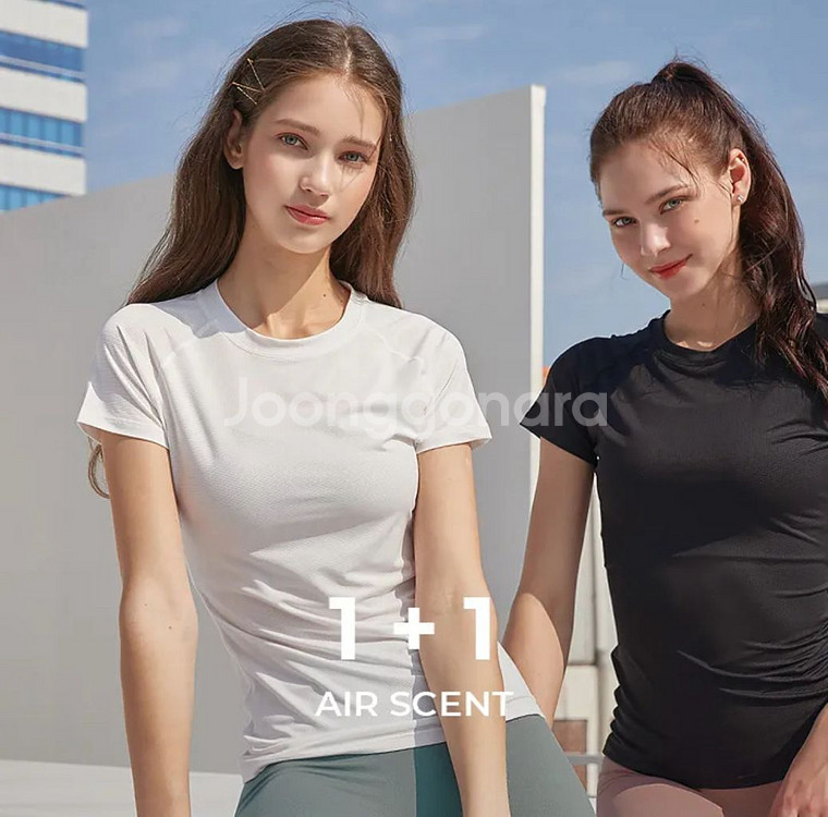 젝시믹스 에어센트 숏슬리브 블랙 화이트 세트--0