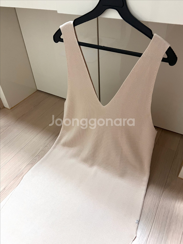 써스데이아일랜드 레이어드 롱 니트 조끼 베스트 원피스--0