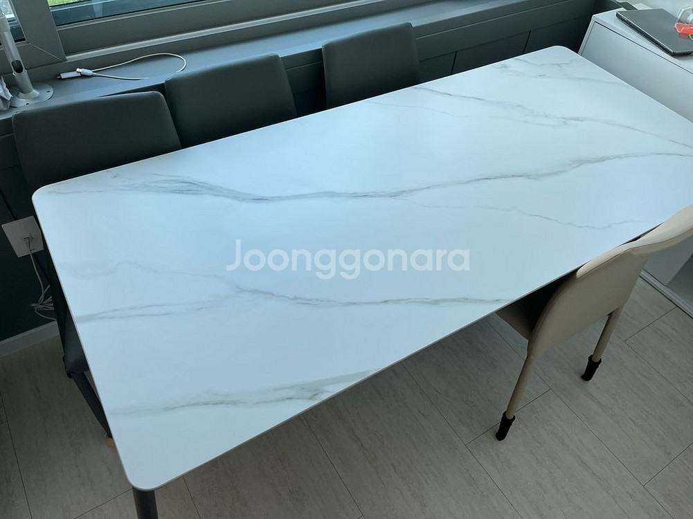 포세린 세라믹 6인용식탁세트--3