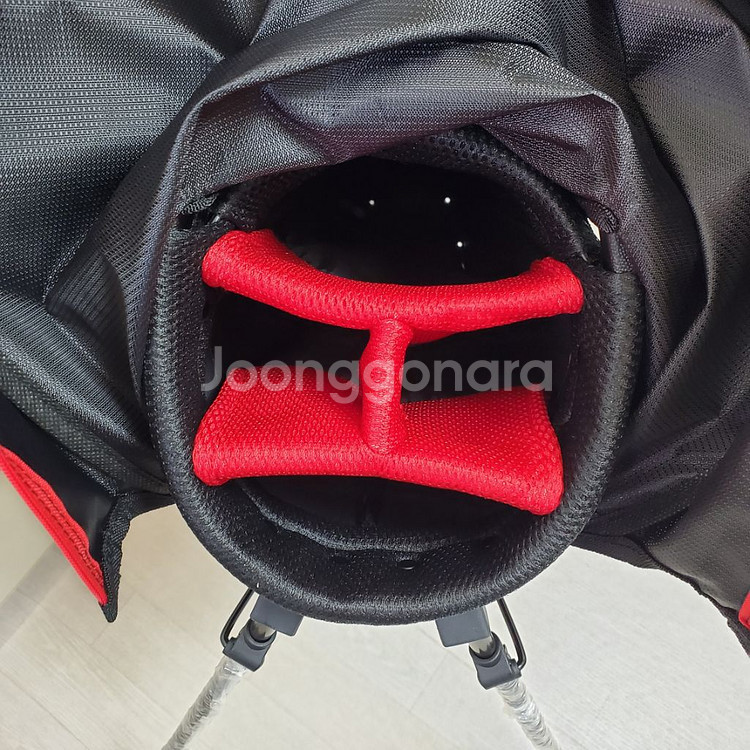 미사용품 골프백 스탠드 캐디백 골프가방 블랙 레드 가방--5