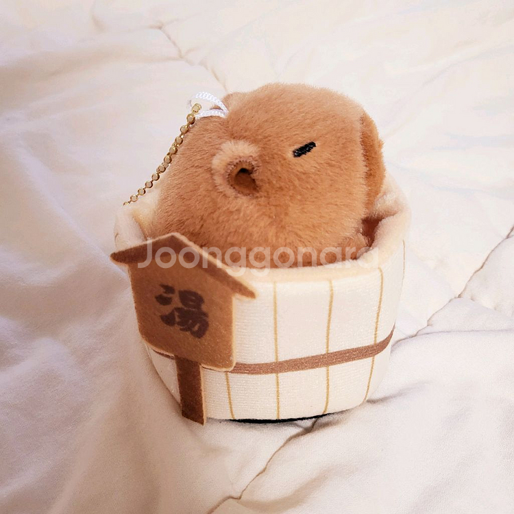 카피바라 목욕탕 온천 키링인형--1