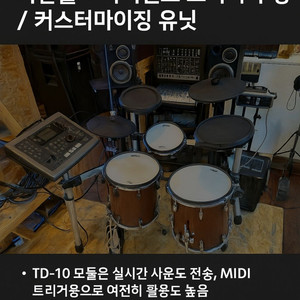 Roland TD-10 풀메쉬 커스텀 킷 리얼쉘