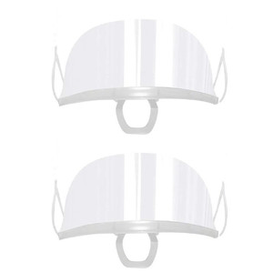 새 2개 1회용 투명 마스크 주방 침 방지 위생 급식