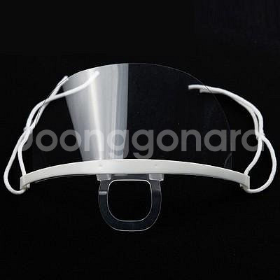 새 2개 1회용 투명 마스크 주방 침 방지 위생 급식--2