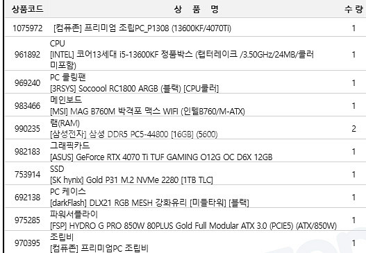 13600KF / 4070TI 데스크탑 판매--0