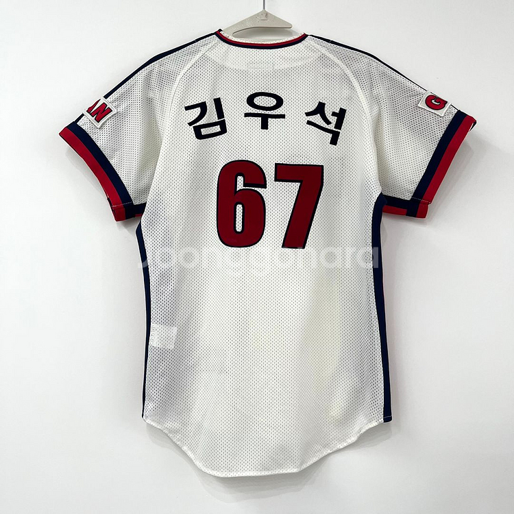 롯데자이언츠 김우석 마킹 올드 야구 유니폼--2