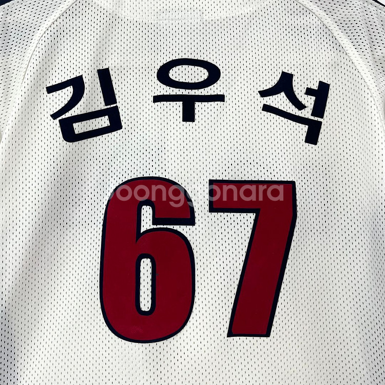롯데자이언츠 김우석 마킹 올드 야구 유니폼--6