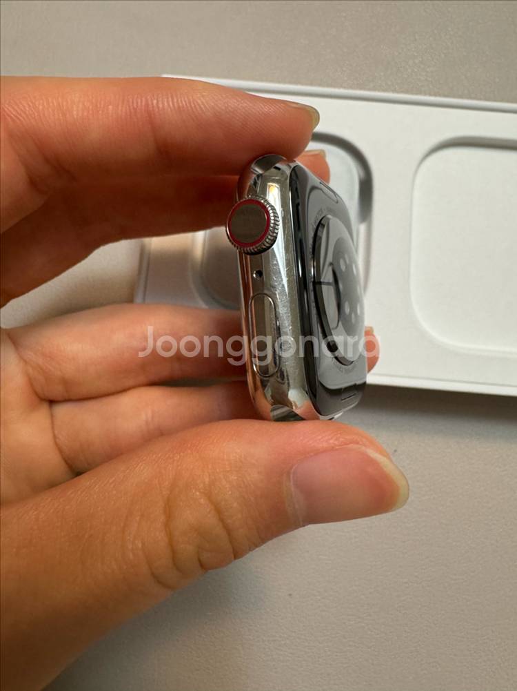 애플워치7 스테인레스 실버 41mm 셀룰러 풀박스--1