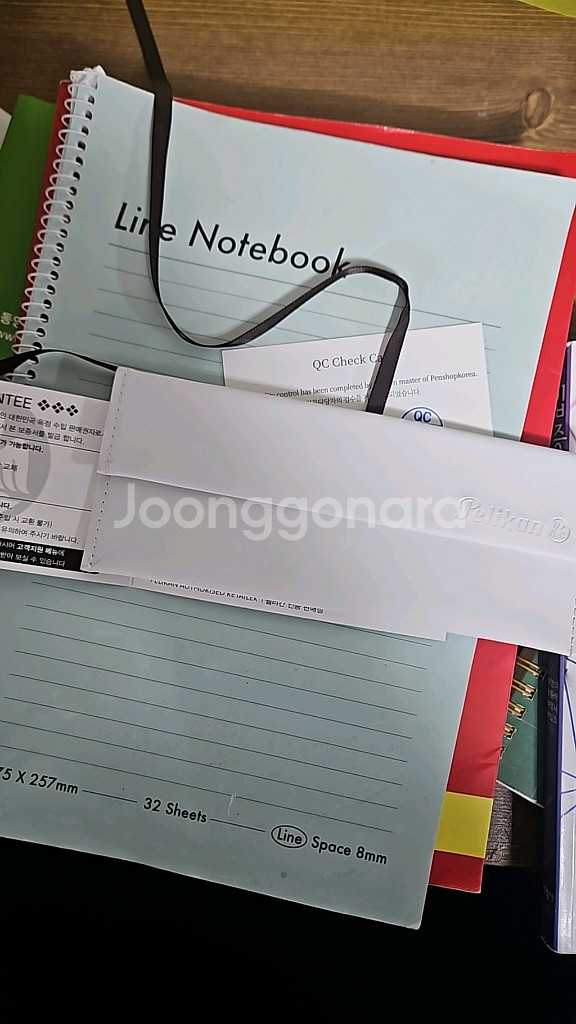 펠리칸 m205 블루마블 F닙 만년필--8