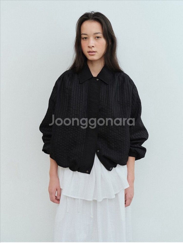 모한 STRIPE COLLAR BOMBER--5
