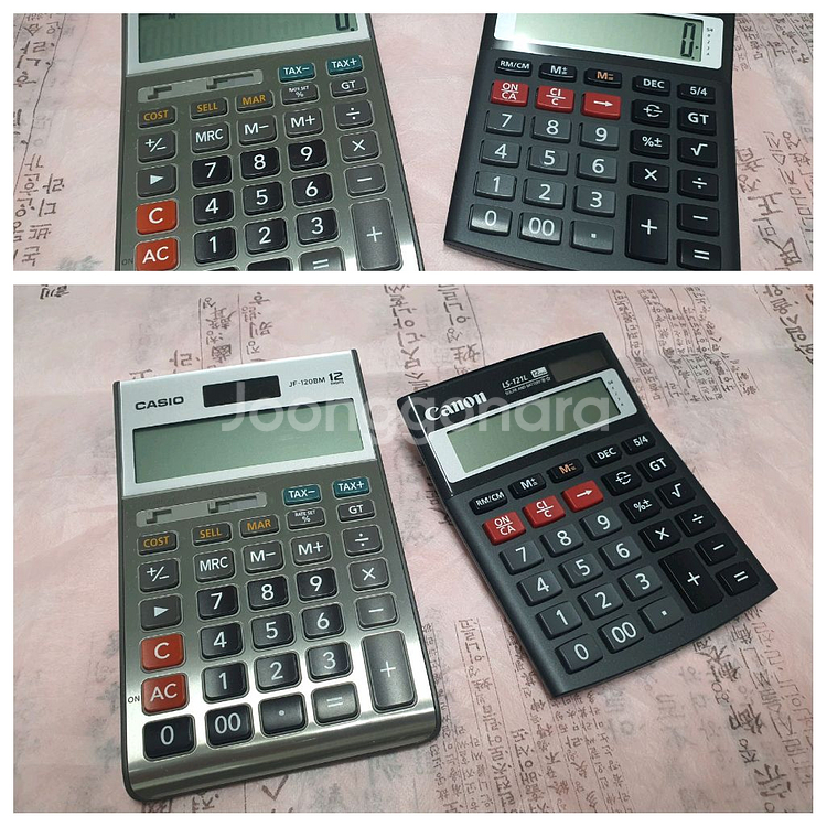 계산기 2개 카시오 캐논--0