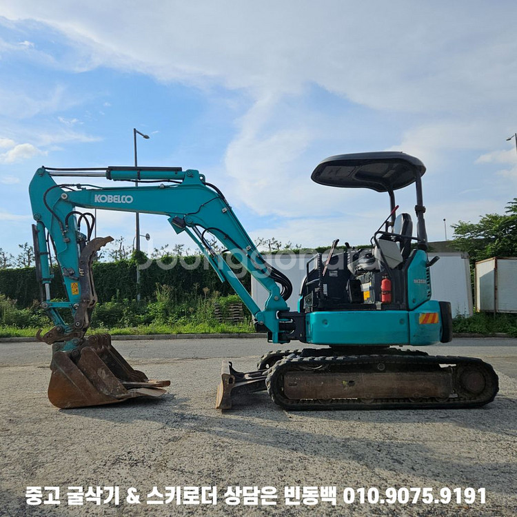 코벨코 SK35 19년식 집게장착 중고미니굴삭기--3