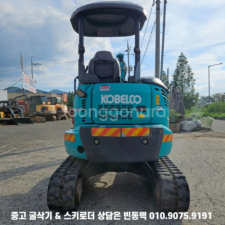 코벨코 SK35 19년식 집게장착 중고미니굴삭기--4