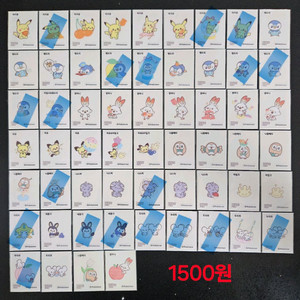 포켓몬 포켓피스 띠부씰 개별판매 두리쥐 띠부실 스티커