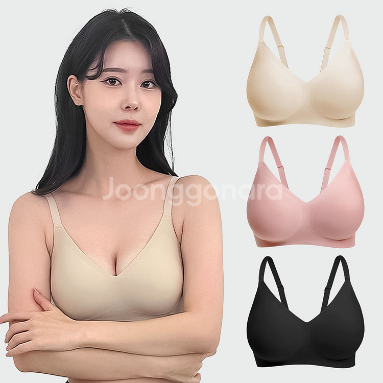 [공식/새상품] 노와이어 뉴프리브라 볼륨업 여성브라--0
