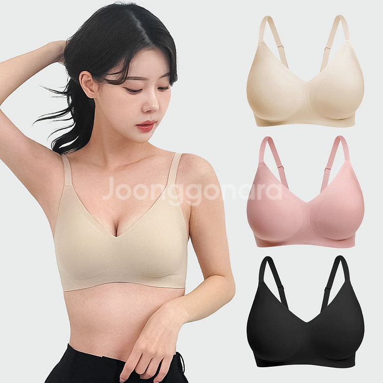 [공식/새상품] 노와이어 뉴프리브라 볼륨업 여성브라--1