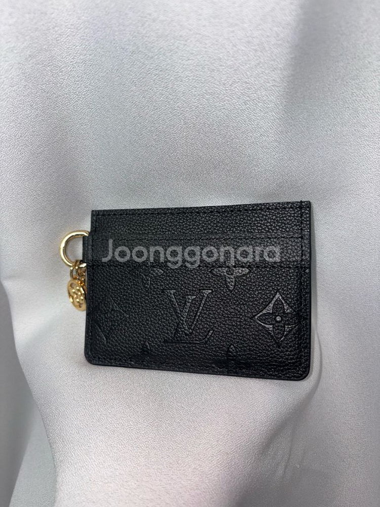 루이비통 모노 블랙 카드지갑--0