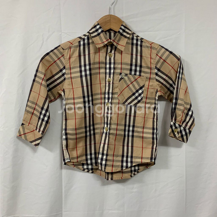 버버리(BURBERRY) 키즈 노바체크 긴팔 셔츠 3y--0