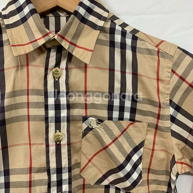 버버리(BURBERRY) 키즈 노바체크 긴팔 셔츠 3y--2