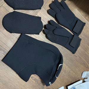 스쿠버,해루질 3mm 네오플랜 모자후드,장갑,부츠양말