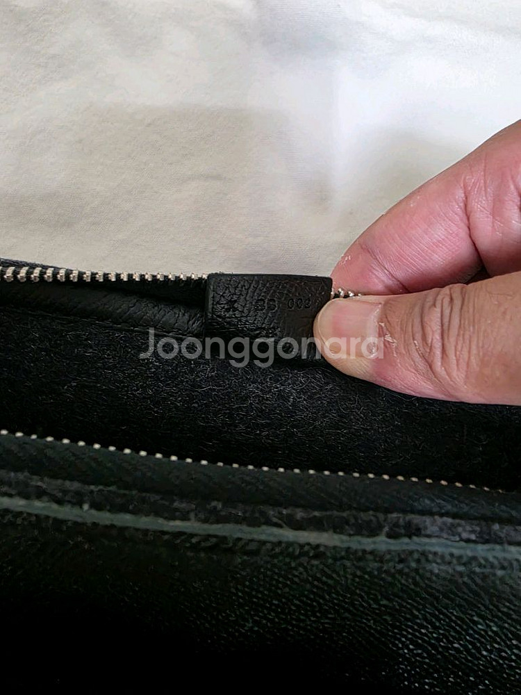 에르메스 캐시미어 가죽패치 클러치 정품--4