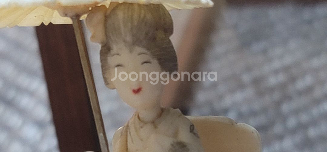 작품 일본 수공예 가로10 세로9cm 정도 상아 작품--3