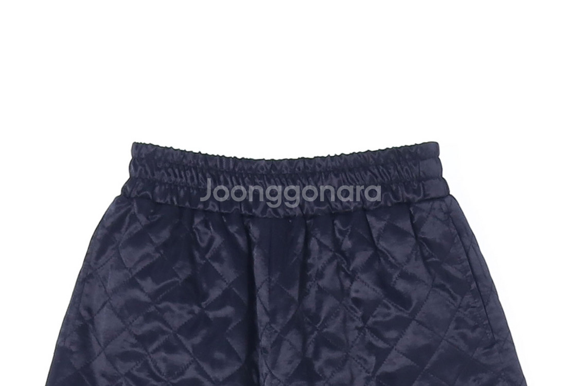 [S]그로브 자수로고 퀼팅 패딩 밴딩 반바지 쇼츠 스웨--1