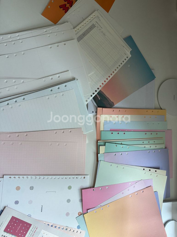 6공 A5 다이어리 속지, 3p 바인더 속지--1